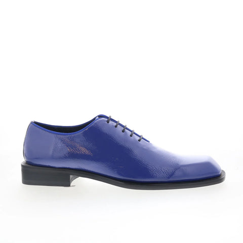 Mezlan Mez Plain Toe 21764 Mens Blue Leather Oxfords & Lace Ups Casual Shoes