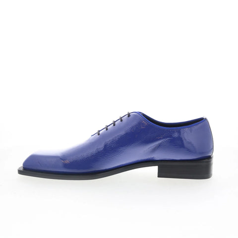 Mezlan Mez Plain Toe 21764 Mens Blue Leather Oxfords & Lace Ups Casual Shoes