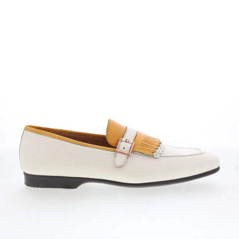 Mezlan Mez 21875 Mens White Leather Loafers & Slip Ons Casual Shoes
