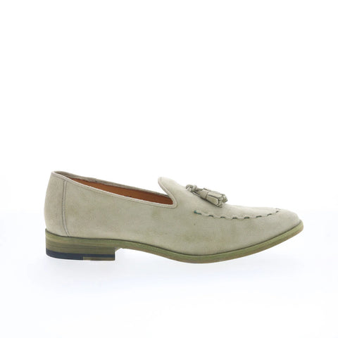 Mezlan Mez Tasseled 21775 Mens Green Suede Loafers & Slip Ons Casual Shoes