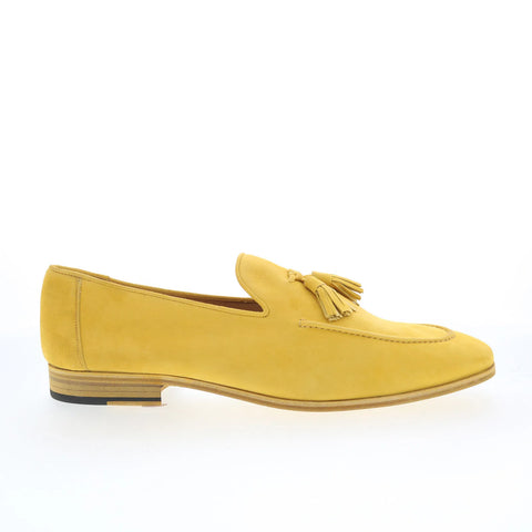 Mezlan Mez Tasseled 29845 Mens Yellow Suede Loafers & Slip Ons Casual Shoes