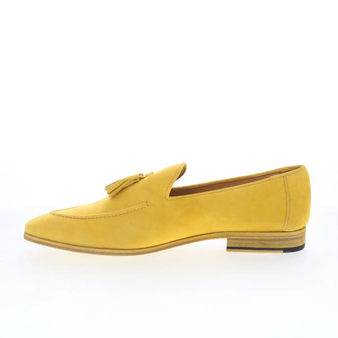 Mezlan Mez Tasseled 29845 Mens Yellow Suede Loafers & Slip Ons Casual Shoes