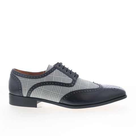 Mezlan Mez WingTip 21172 Mens Black Oxfords & Lace Ups Wingtip & Brogue Shoes