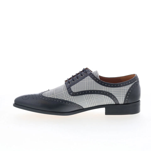 Mezlan Mez WingTip 21172 Mens Black Oxfords & Lace Ups Wingtip & Brogue Shoes