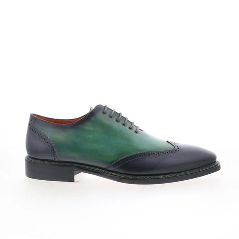 Mezlan Mez WingTip Mens Green Oxfords & Lace Ups Wingtip & Brogue Shoes