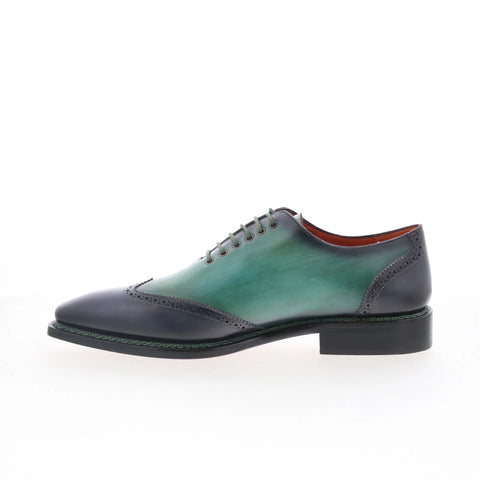 Mezlan Mez WingTip Mens Green Oxfords & Lace Ups Wingtip & Brogue Shoes