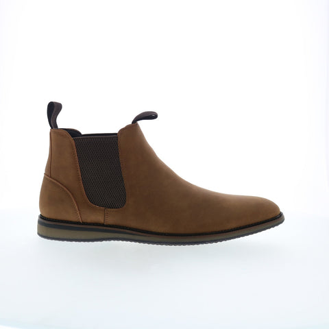 Steve Madden M-Hakkey Mens Brown Nubuck Slip On Chelsea Boots