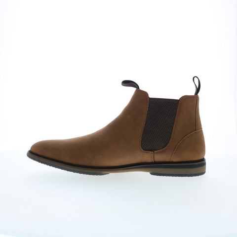 Steve Madden M-Hakkey Mens Brown Nubuck Slip On Chelsea Boots