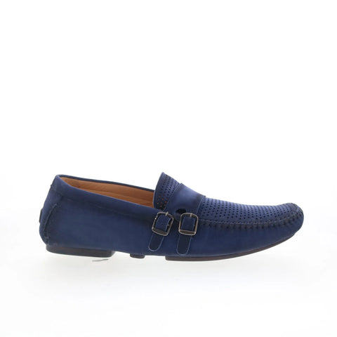 Mezlan Miami 7409 Mens Blue Suede Loafers & Slip Ons Casual Shoes
