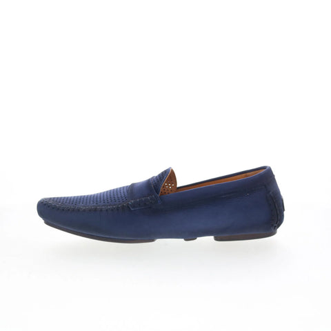 Mezlan Miami 7409 Mens Blue Suede Loafers & Slip Ons Casual Shoes