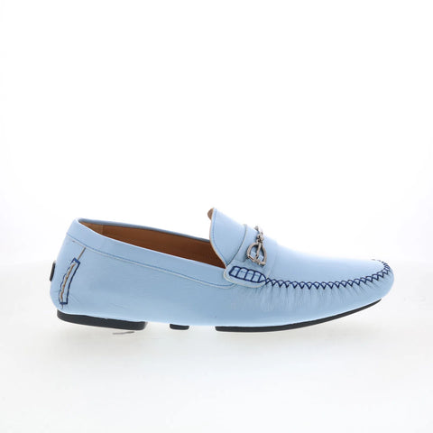 Mezlan Miami 7410 Mens Blue Leather Loafers & Slip Ons Casual Shoes