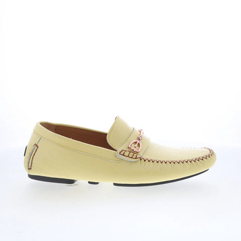 Mezlan Miami 7410 Mens Yellow Leather Loafers & Slip Ons Casual Shoes