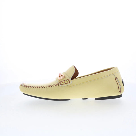 Mezlan Miami 7410 Mens Yellow Leather Loafers & Slip Ons Casual Shoes