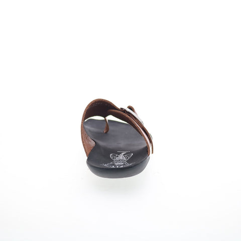 Fly London Mica MICA758FLY-006 Womens Brown Leather Slides Sandals Shoes