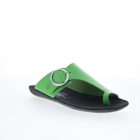 Fly London Mica MICA758FLY-009 Womens Green Slides Sandals Shoes