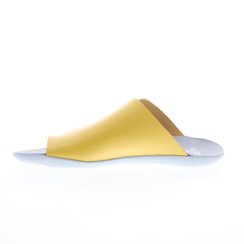 Fly London Mica MICA758FLY-007 Womens Yellow Leather Slides Sandals Shoes