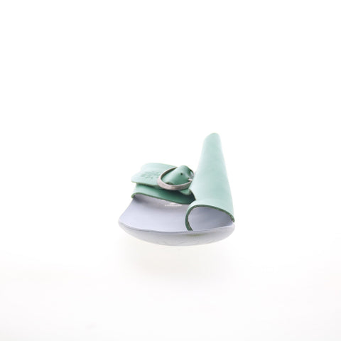 Fly London Mica MICA758FLY-004 Womens Green Leather Slides Sandals Shoes