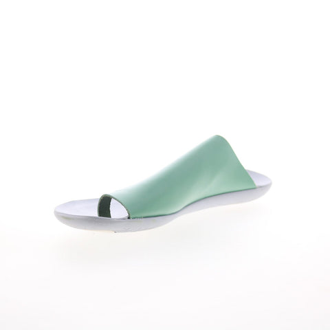 Fly London Mica MICA758FLY-004 Womens Green Leather Slides Sandals Shoes