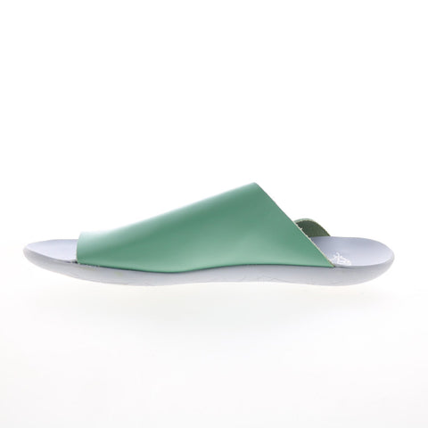 Fly London Mica MICA758FLY-004 Womens Green Leather Slides Sandals Shoes