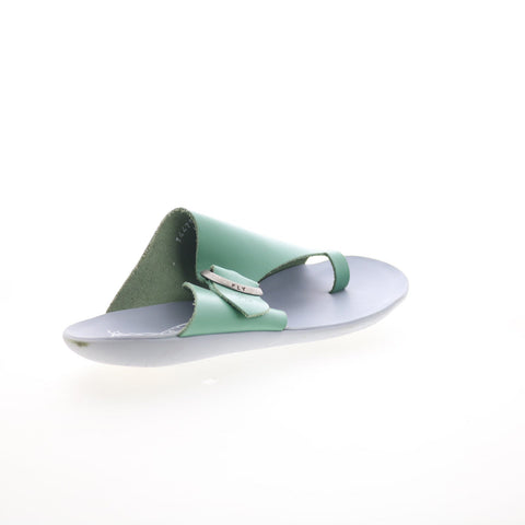 Fly London Mica MICA758FLY-004 Womens Green Leather Slides Sandals Shoes