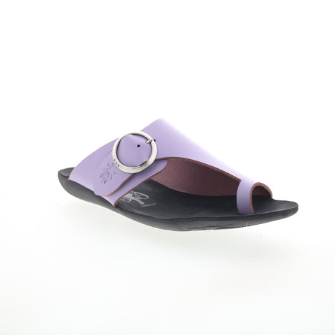 Fly London Mica MICA758FLY-008 Womens Purple Leather Slides Sandals Shoes