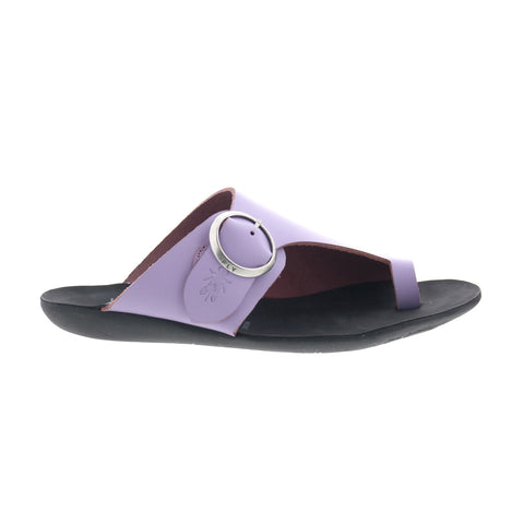 Fly London Mica MICA758FLY-008 Womens Purple Leather Slides Sandals Shoes