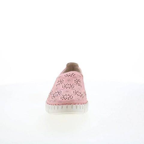Miz Mooz Mikah Womens Pink Leather Slip On Loafer Flats Shoes