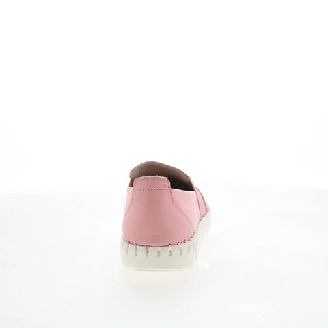 Miz Mooz Mikah Womens Pink Leather Slip On Loafer Flats Shoes