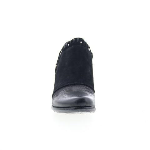 MIz Mooz Miles Womens Black Suede Zipper Ankle & Booties Boots