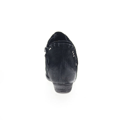 MIz Mooz Miles Womens Black Suede Zipper Ankle & Booties Boots