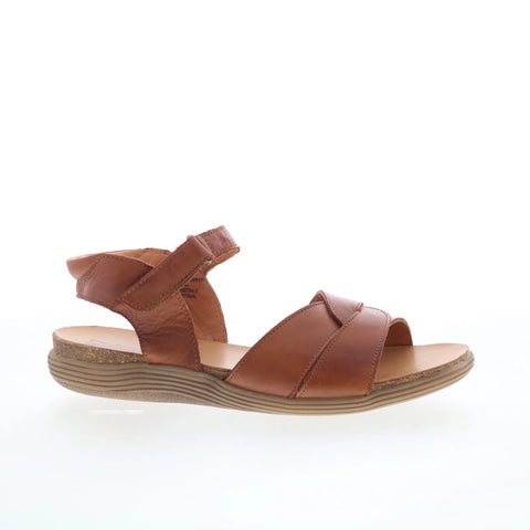 Miz Mooz Milli Womens Brown Leather Strap Sandals Shoes