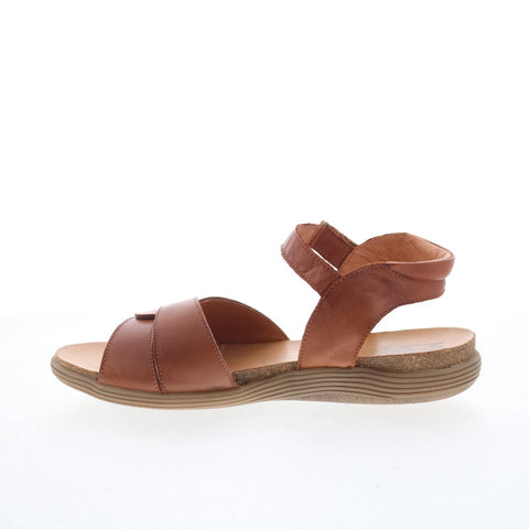 Miz Mooz Milli Womens Brown Leather Strap Sandals Shoes