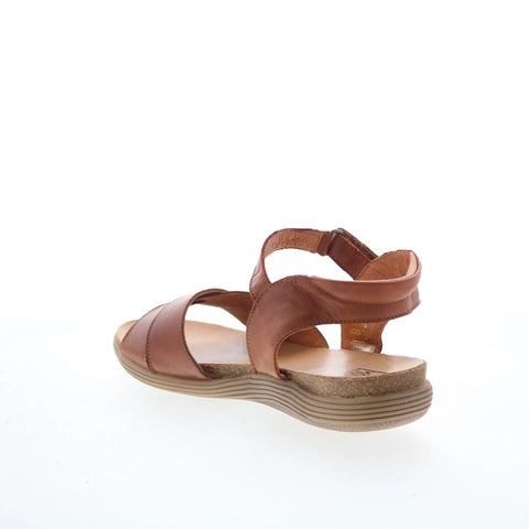 Miz Mooz Milli Womens Brown Leather Strap Sandals Shoes