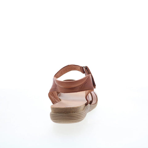 Miz Mooz Milli Womens Brown Leather Strap Sandals Shoes
