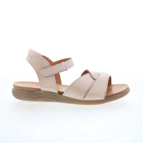 Miz Mooz Milli Womens Beige Leather Strap Sandals Shoes