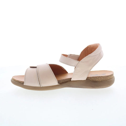 Miz Mooz Milli Womens Beige Leather Strap Sandals Shoes