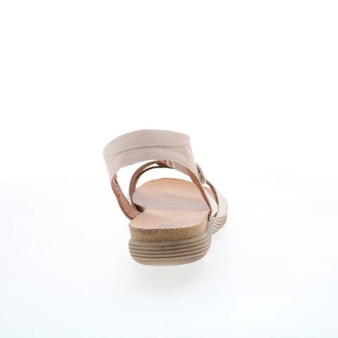 Miz Mooz Milli Womens Beige Leather Strap Sandals Shoes