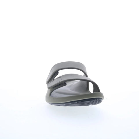 Aetrex Milos L9204M10 Mens Green Synthetic Strap Slides Sandals Shoes