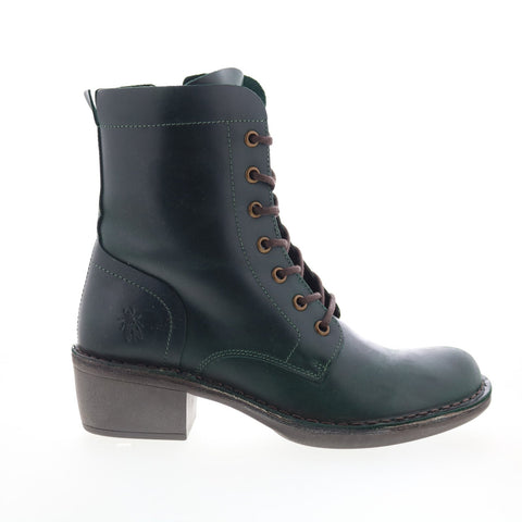 Fly London Milu MILU044FLY-006 Womens Green Leather Casual Dress Boots