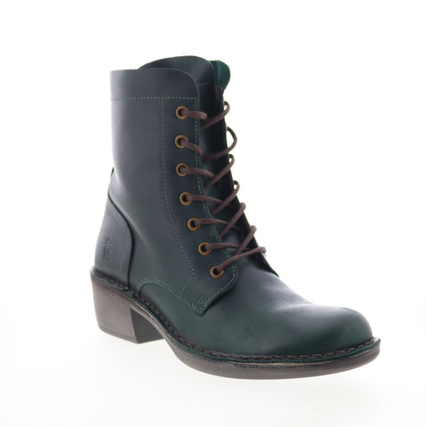 Fly London Milu MILU044FLY-006 Womens Green Leather Casual Dress Boots