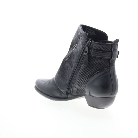 Miz Mooz Mimic Womens Black Leather Zipper Ankle & Booties Boots