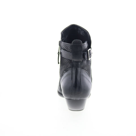 Miz Mooz Mimic Womens Black Leather Zipper Ankle & Booties Boots