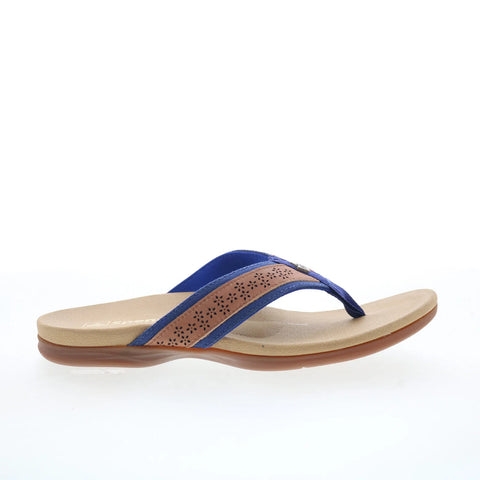Spenco Miramar SP1223BLU Womens Blue Synthetic Flip-Flops Sandals Shoes