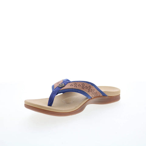 Spenco Miramar SP1223BLU Womens Blue Synthetic Flip-Flops Sandals Shoes