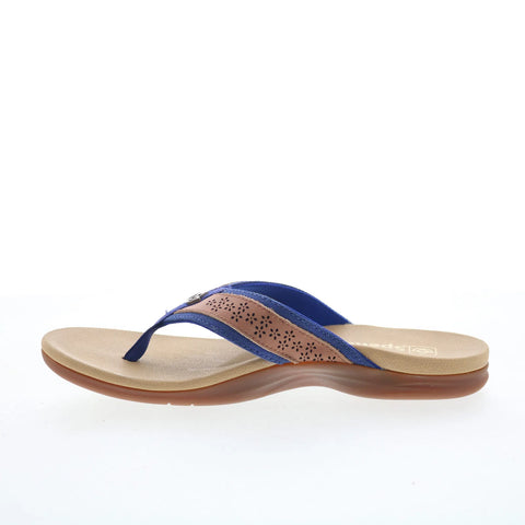 Spenco Miramar SP1223BLU Womens Blue Synthetic Flip-Flops Sandals Shoes