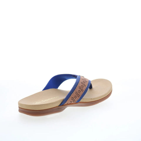 Spenco Miramar SP1223BLU Womens Blue Synthetic Flip-Flops Sandals Shoes