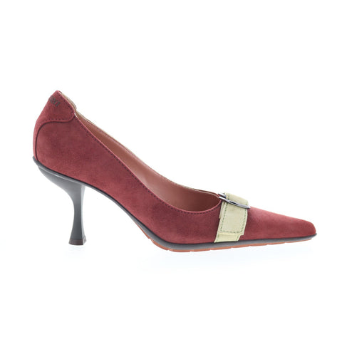 Missoni Missoni 1 Womens Burgundy Suede Slip On Pumps Heels Shoes