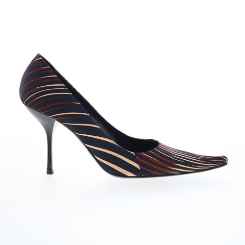 Missoni Missoni 2 Womens Black Canvas Slip On Pumps Heels Shoes
