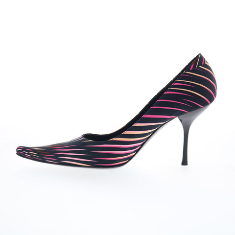 Missoni Missoni 2 Womens Black Canvas Slip On Pumps Heels Shoes