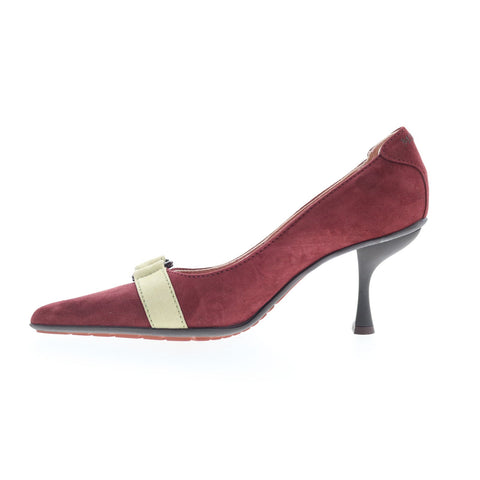 Missoni Missoni 4 Womens Burgundy Suede Slip On Pumps Heels Shoes